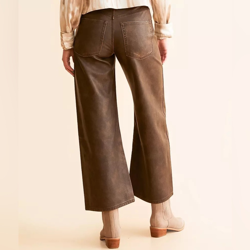 New! We The Free x Free People Misha Brown Barrel Balloon Wide Leg Pants🤎 26 NWT - Picture 6 of 14